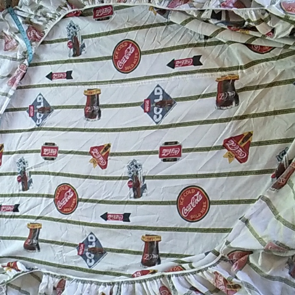ICE COLD Vintage Coca-Cola Retro Bedding Twin Fitted Sheet VNPLVC